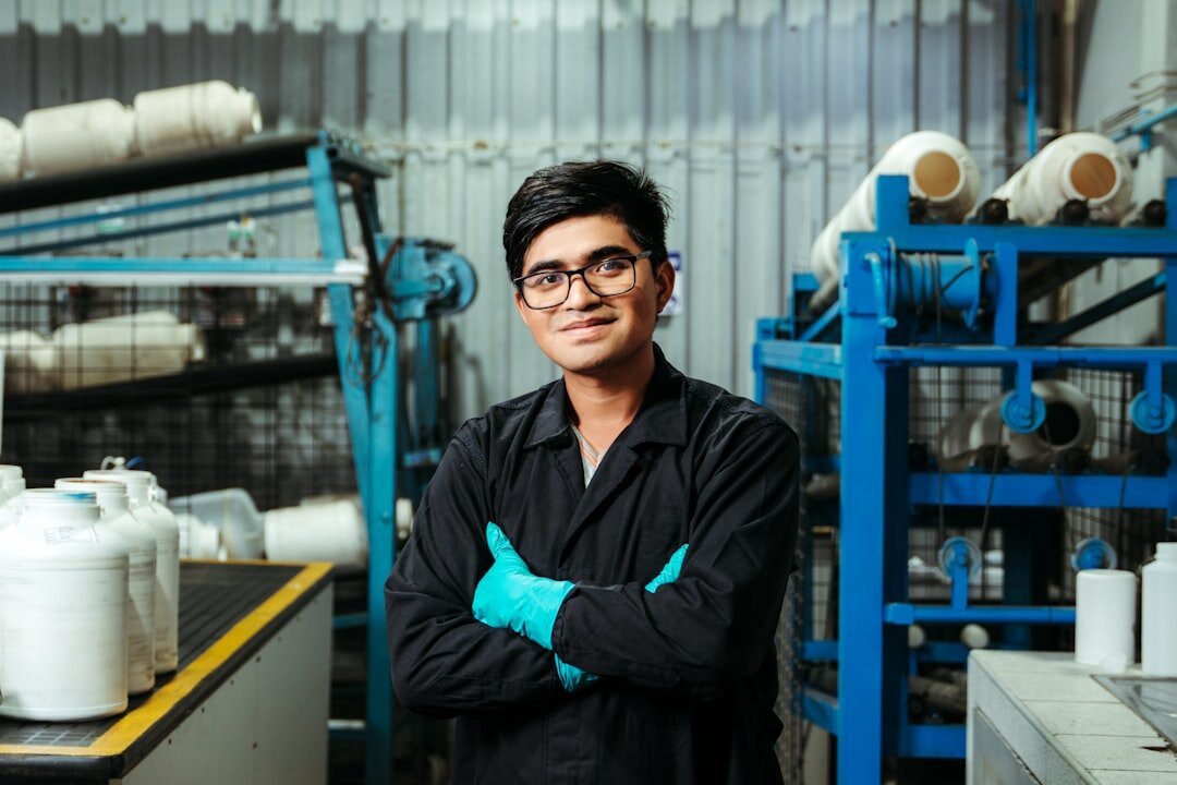 Studio portrait of a Finnish female production manager